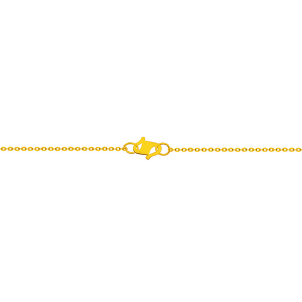 22K (916) Yellow Gold Ladies/ Women/ Kids Flat Cable Necklace