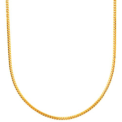 22K (916) Yellow Gold Unisex Curb Necklace