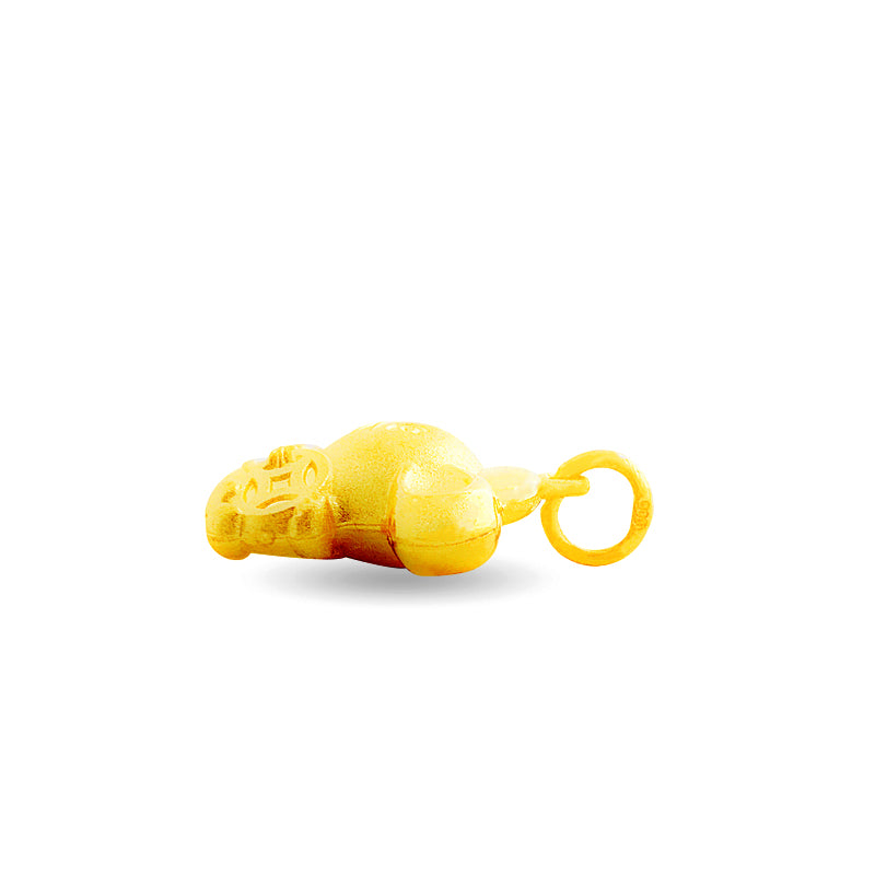 24K (999) Yellow Gold Double Prosperity Rat Pendant