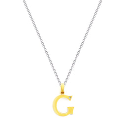 9K (375) Yellow Gold Ladies/ Women Letter G Diamond Pendant