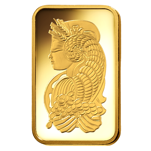 PAMP Suisse 24K (999.9) Gold Lady Fortuna Collectible Gold Bar 1 gram