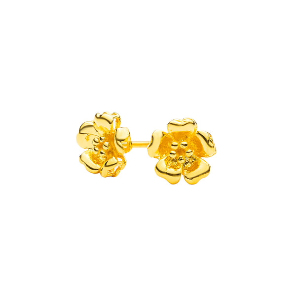 22K/ 916 Yellow Gold Flower Petals Earrings