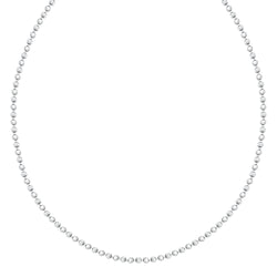 18K/ 750 White Gold Mix Beads Necklace