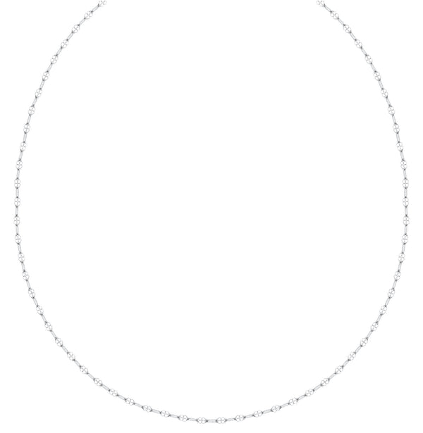 18K/ 750 White Gold Shimmer Mirror Necklace