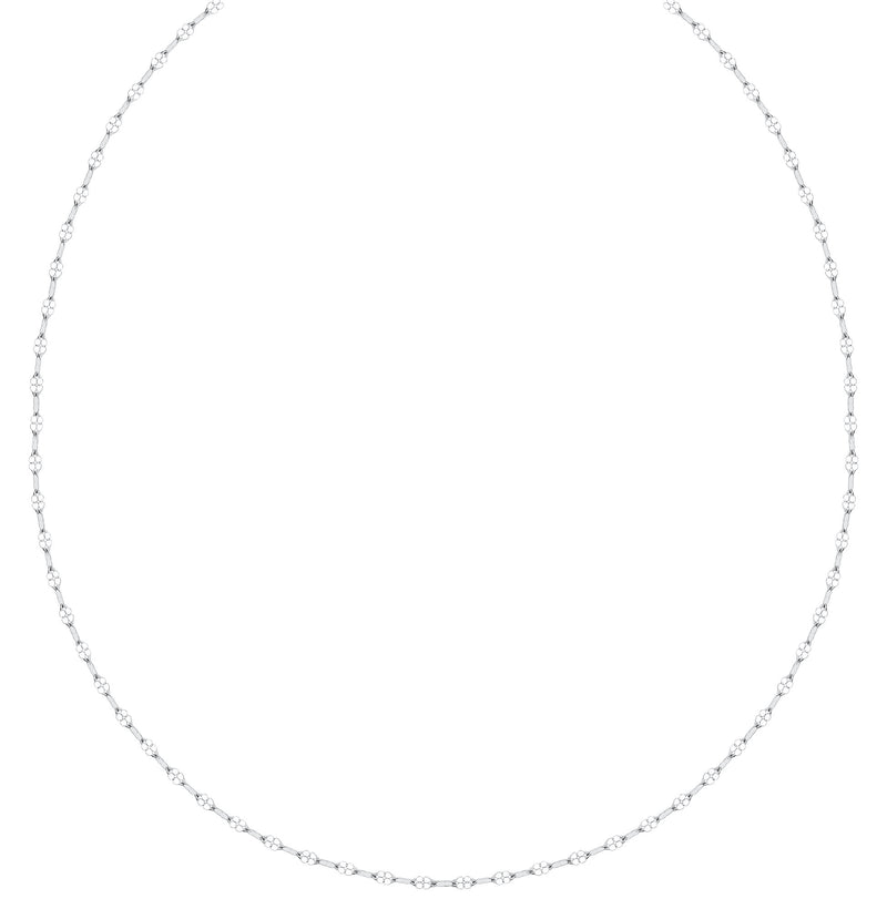 18K/ 750 White Gold Shimmer Mirror Necklace