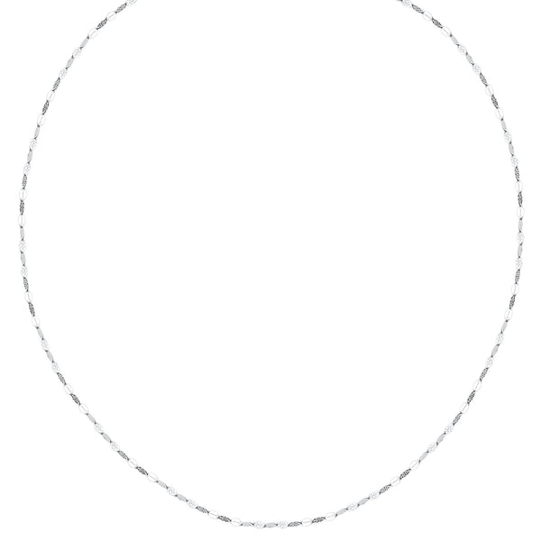 18K/ 750 White Gold Sparkle Mirror Necklace
