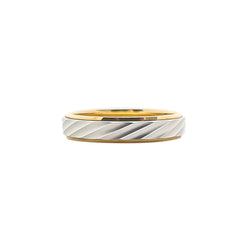 PT900 Platinum with 18K/750 Yellow Gold Wave Ring