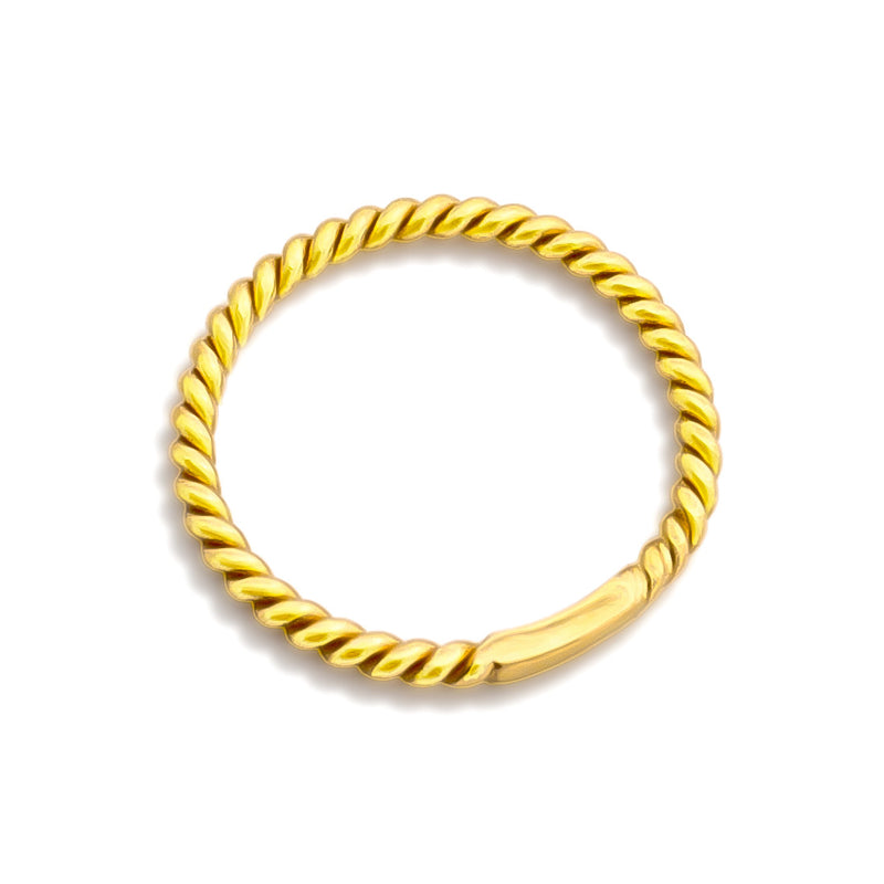 22K/ 916 Yellow Gold Rope Ring